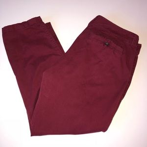 Old Navy Cranberry BF Rollup Pants